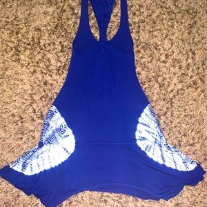 Navy blue tie dye racer back dress